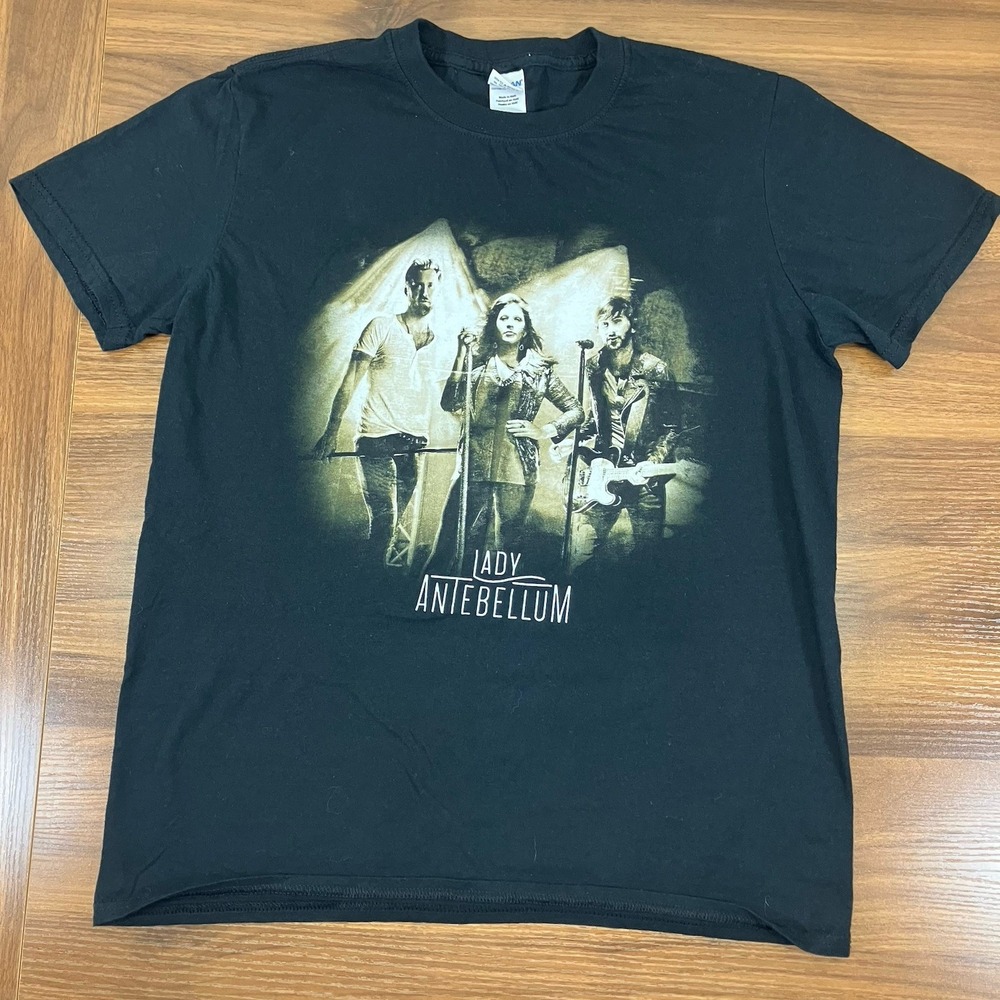 Gildan Unisex Black Lady Antebellum WHEELS UP‎ 2015 Tour T Shirt Size M